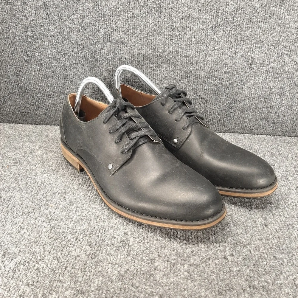 Men's Joe's Jeans Black Leather Oxfords Shoes Style Connor Size 9.5 M